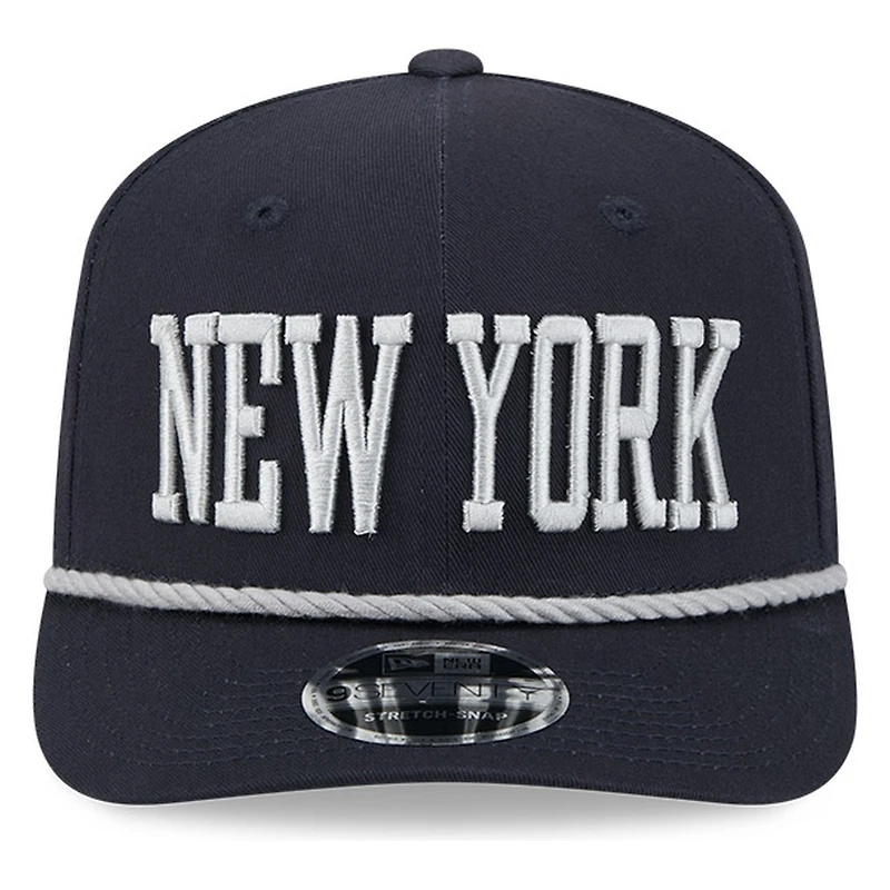 New York Yankees Navy Wordmark Roper 9SEVENTY Snapback Hat