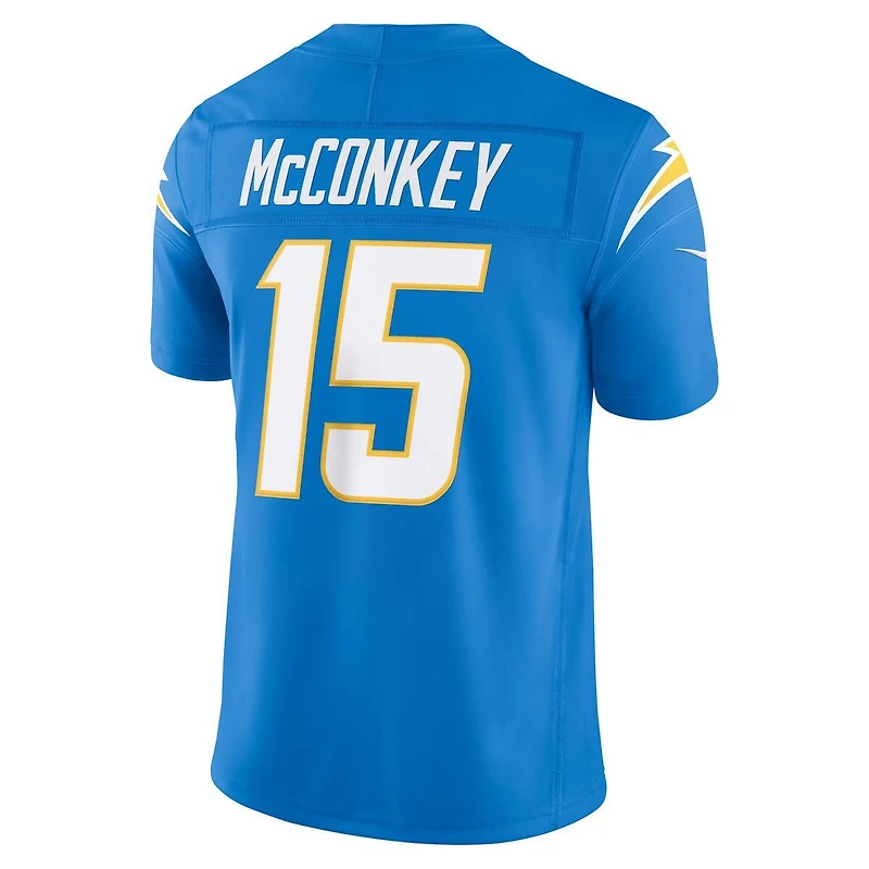 Los Angeles Chargers Ladd McConkey Powder Blue Nike Vapor F.U.S.E Stitched Limited Jersey