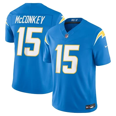 Los Angeles Chargers Ladd McConkey Powder Blue Nike Vapor F.U.S.E Stitched Limited Jersey