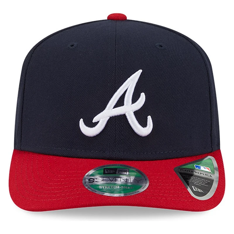 Atlanta Braves Navy Player Replica New Era 9SEVENTY Stretch Snapback Hat