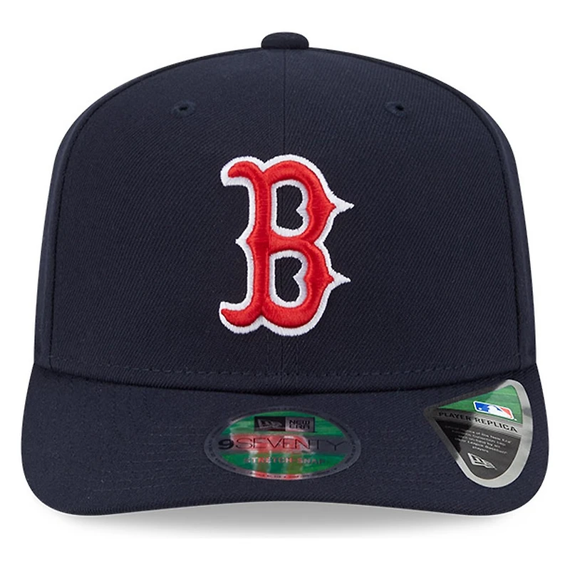 Boston Red Sox Navy Player Replica New Era 9SEVENTY Stretch Snapback Hat