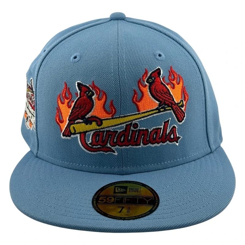 St. Louis Cardinals Light Blue Flaming Birds 2006 World Series Champions Patch New Era 59FIFTY Fitted Hat