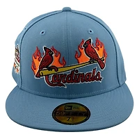 St. Louis Cardinals Light Blue Flaming Birds 2006 World Series Champions Patch New Era 59FIFTY Fitted Hat