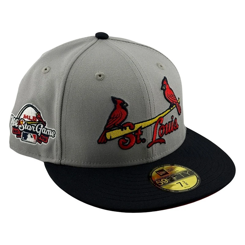 St. Louis Cardinals Grey and Navy 2009 All-Star Game Patch New Era 59FIFTY Fitted Hat