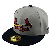St. Louis Cardinals Grey and Navy 2009 All-Star Game Patch New Era 59FIFTY Fitted Hat
