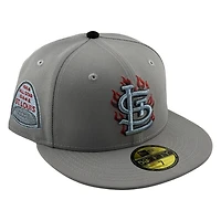 St. Louis Cardinals Grey STL Flames Logo 1966 All-Star Game Patch New Era 59FIFTY Fitted Hat