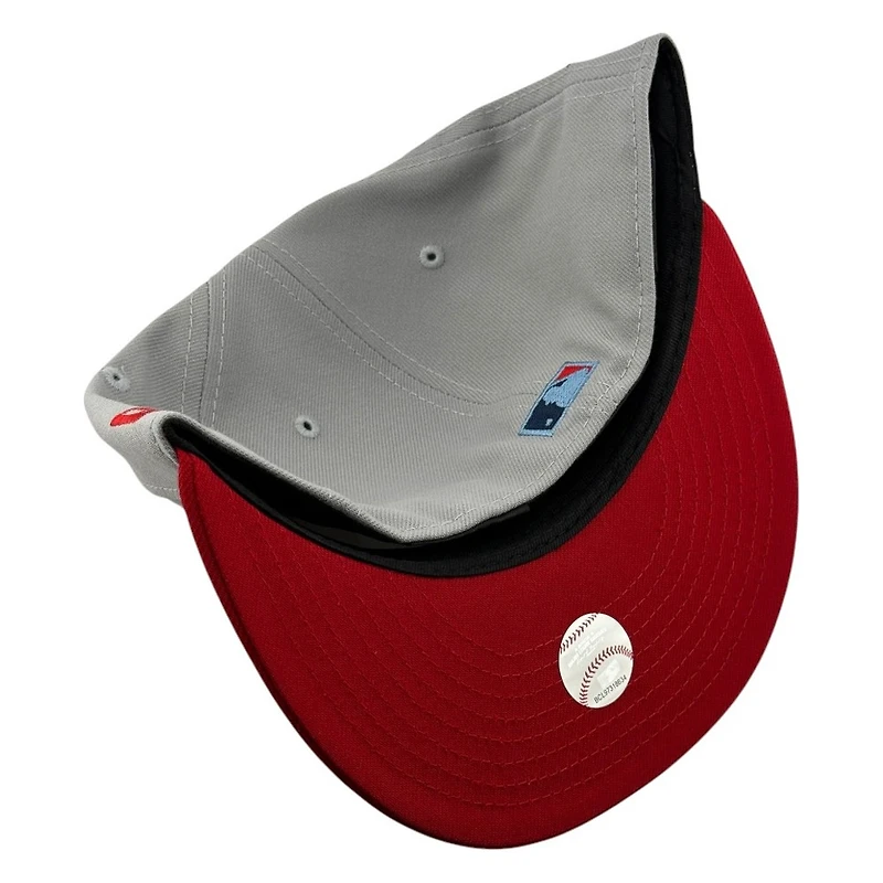 St. Louis Cardinals Grey and Red Flaming Birds 125th Anniversary Patch New Era 59FIFTY Fitted Hat