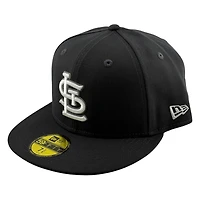 St. Louis Cardinals Anthracite Dark Grey with White Logo New Era 59FIFTY Fitted Hat