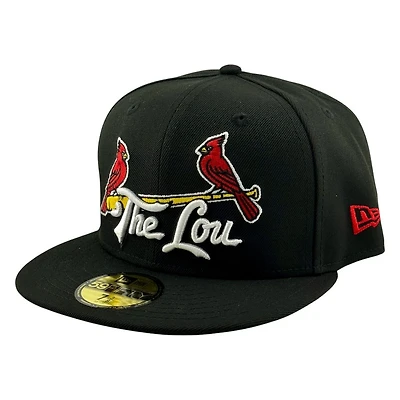 St. Louis Cardinals Black The Lou Cardinal New Era 59FIFTY Fitted Hat
