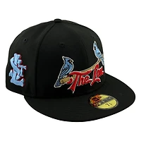 St. Louis Cardinals Black Light Blue The Lou STL Patch New Era 59FIFTY Fitted Hat