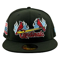 St. Louis Cardinals Black with Light Blue Flames 2006 Inaugural Season Patch New Era 59FIFTY Fitted Hat