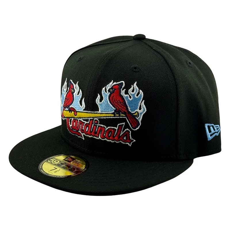 St. Louis Cardinals Black with Light Blue Flames 2006 Inaugural Season Patch New Era 59FIFTY Fitted Hat