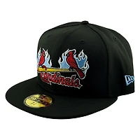 St. Louis Cardinals Black with Light Blue Flames 2006 Inaugural Season Patch New Era 59FIFTY Fitted Hat
