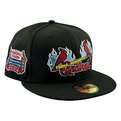 St. Louis Cardinals Black with Light Blue Flames 2006 Inaugural Season Patch New Era 59FIFTY Fitted Hat