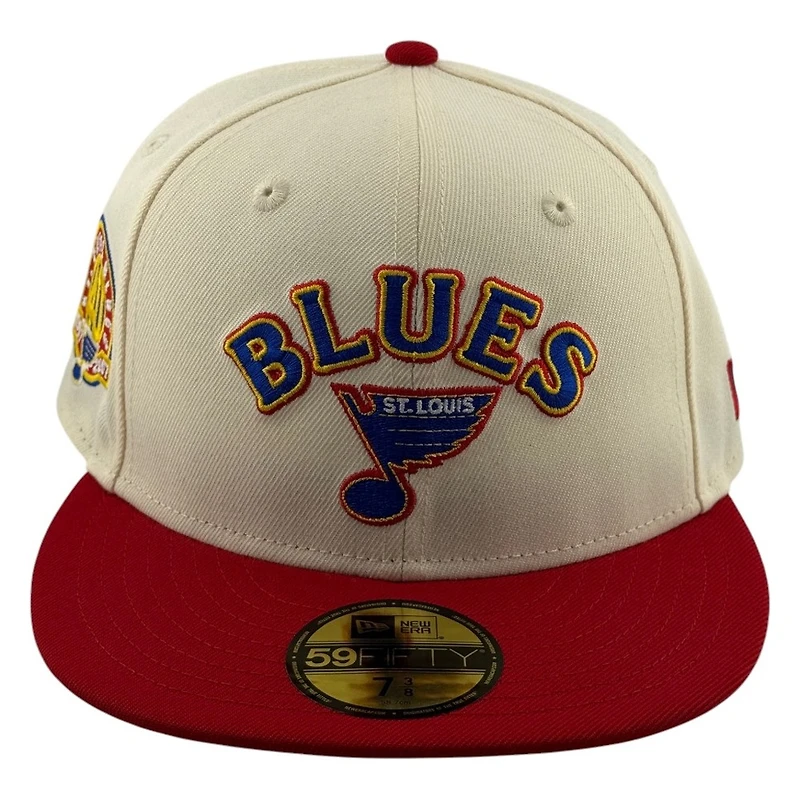 St. Louis Blues Cream and Red 40th Anniversary Patch New Era 59FIFTY Fitted Hat