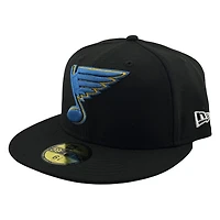 St. Louis Blues Black Blue Note New Era 59FIFTY Fitted Hat