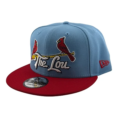 St. Louis Cardinals Light Blue and Red The Lou New Era 9FIFTY Snapback Hat