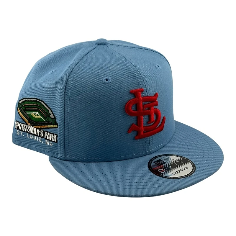 St. Louis Cardinals Light Blue Sportsman’s Park Patch New Era 9FIFTY Snapback Hat