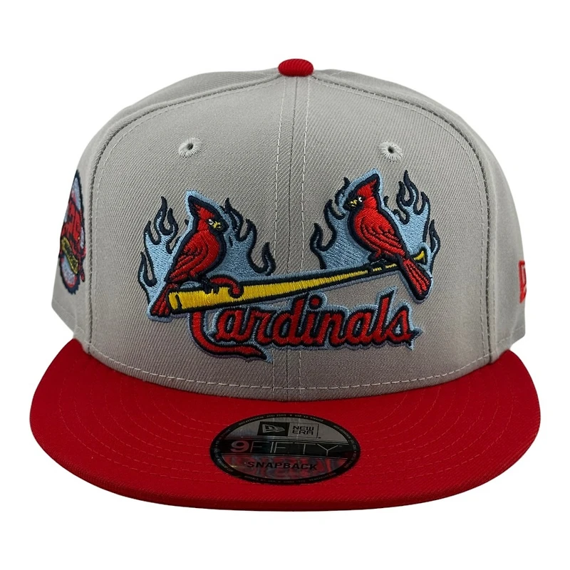 St. Louis Cardinals Grey and Red Flaming Bird Logo 125th Anniversary Patch New Era 9FIFTY Snapback Hat