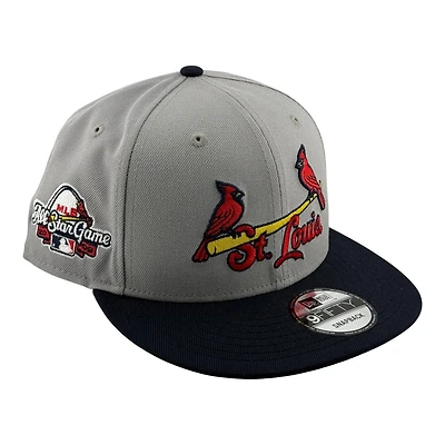 St. Louis Cardinals Grey and Navy All-Star Game Patch New Era 9FIFTY Snapback Hat