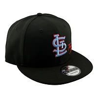St. Louis Cardinals Black Light Blue and Red STL New Era 9FIFTY Snapback Hat