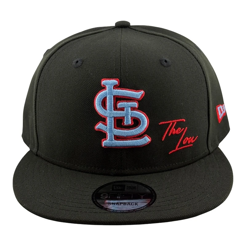 St. Louis Cardinals Black Light Blue and Red STL New Era 9FIFTY Snapback Hat