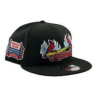 St. Louis Cardinals Black Flaming Bird Logo 2006 Inaugural Season Patch New Era 9FIFTY Snapback Hat
