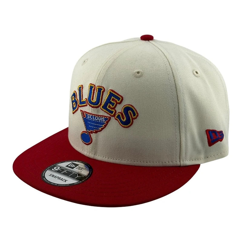 St. Louis Blues Chrome and Red 40th Anniversary Patch New Era 9FIFTY Snapback Hat
