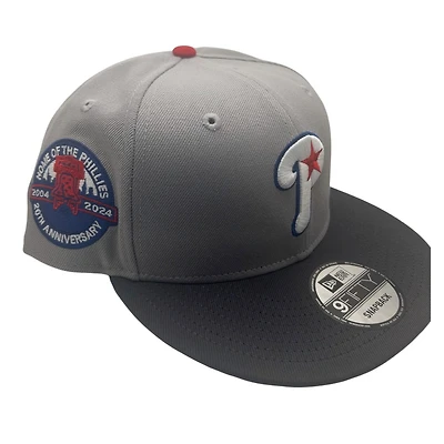 Philadelphia Phillies Light Grey and Dark Grey Citizens Bank Park 20th Anniversary Patch New Era 9FIFTY Snapback Hat