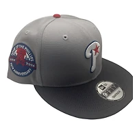 Philadelphia Phillies Light Grey and Dark Grey Citizens Bank Park 20th Anniversary Patch New Era 9FIFTY Snapback Hat
