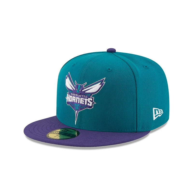 Charlotte Hornets Teal and Purple 2-Tone New Era 59FIFTY Fitted Hat