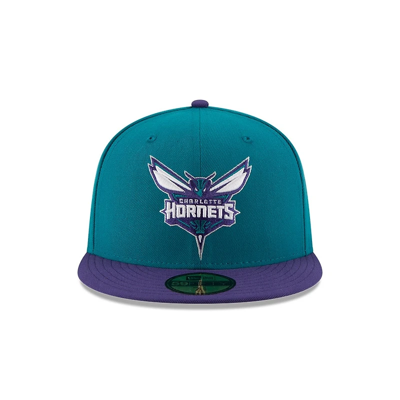 Charlotte Hornets Teal and Purple 2-Tone New Era 59FIFTY Fitted Hat