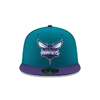 Charlotte Hornets Teal and Purple 2-Tone New Era 59FIFTY Fitted Hat