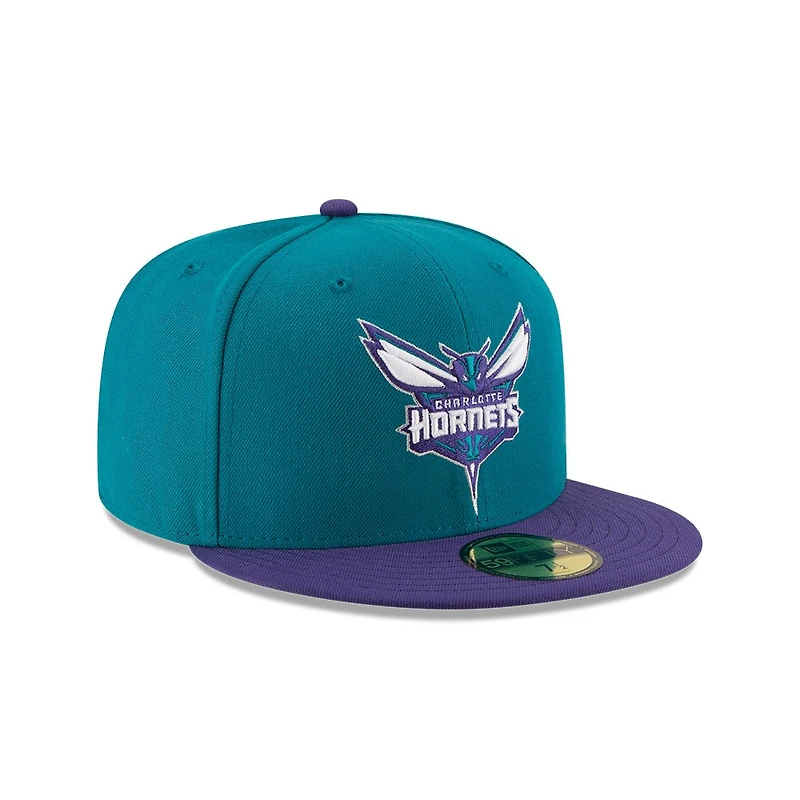 Charlotte Hornets Teal and Purple 2-Tone New Era 59FIFTY Fitted Hat