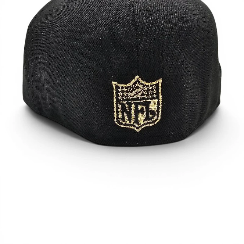 Denver Broncos Black Leon the Lab Superbowl 50 Patch Grey UV New Era 59FIFTY Fitted Hat