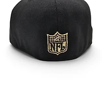 Denver Broncos Black Leon the Lab Superbowl 50 Patch Grey UV New Era 59FIFTY Fitted Hat