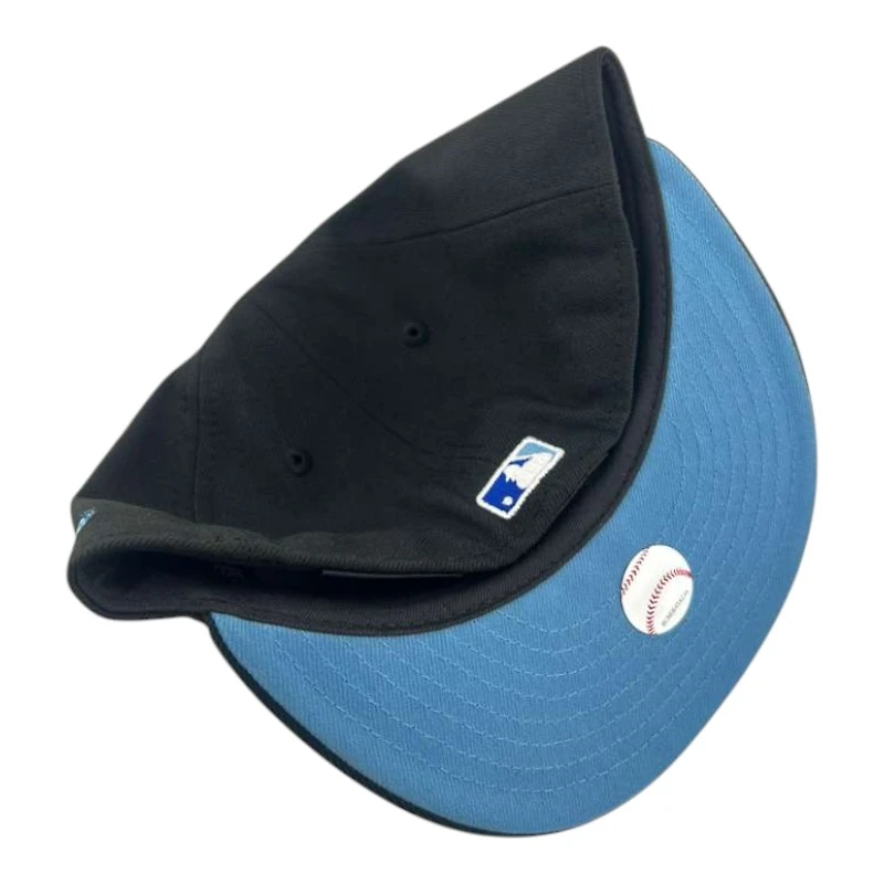 Los Angeles Angels Black Blue Rose Father's Day Collection Icy UV New Era 59FIFTY Fitted Hat