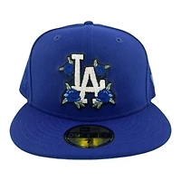 Los Angeles Dodgers Royal and Blue Rose Father's Day Collection Icy UV New Era 59FIFTY Fitted Hat