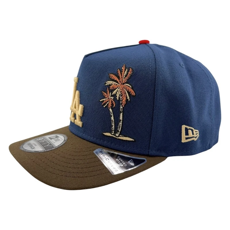 Los Angeles Dodgers Ocean Blue and Brown Palm Tree New Era 9FIFTY A-Frame Snapback Hat