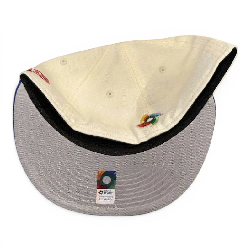 Puerto Rico Coqui Chrome and Royal Flag Patch Gray UV New Era 59FIFTY Fitted Hat