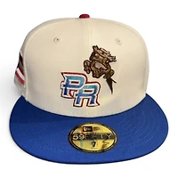 Puerto Rico Coqui Chrome and Royal Flag Patch Gray UV New Era 59FIFTY Fitted Hat