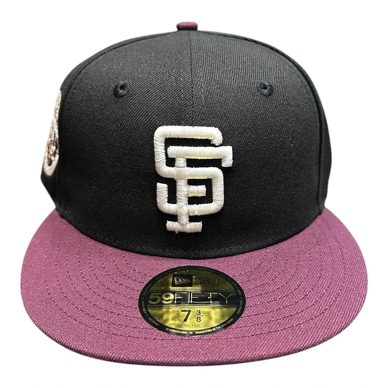 San Francisco Giants Black and Maroon 1984 ASG Patch Pink UV New Era 59FIFTY Fitted Hat