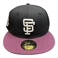 San Francisco Giants Black and Maroon 1984 ASG Patch Pink UV New Era 59FIFTY Fitted Hat