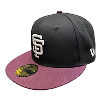 San Francisco Giants Black and Maroon 1984 ASG Patch Pink UV New Era 59FIFTY Fitted Hat