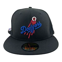 Los Angeles Dodgers Black Shooting Ball National League Patch Gray UV New Era 59FIFTY Fitted Hat