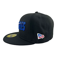 Los Angeles Dodgers Black Script National League Patch Gray UV New Era 59FIFTY Fitted Hat