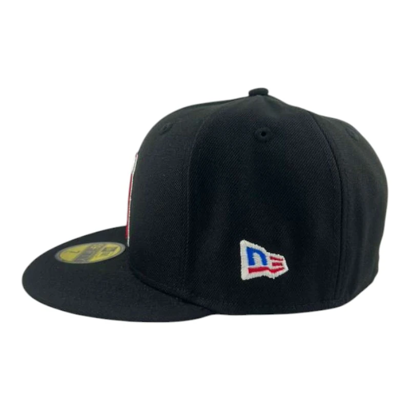 Los Angeles Angels Black American League Patch Gray UV New Era 59FIFTY Fitted Hat