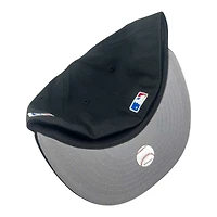 Los Angeles Angels Black American League Patch Gray UV New Era 59FIFTY Fitted Hat