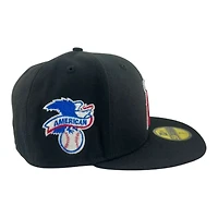 Los Angeles Angels Black American League Patch Gray UV New Era 59FIFTY Fitted Hat