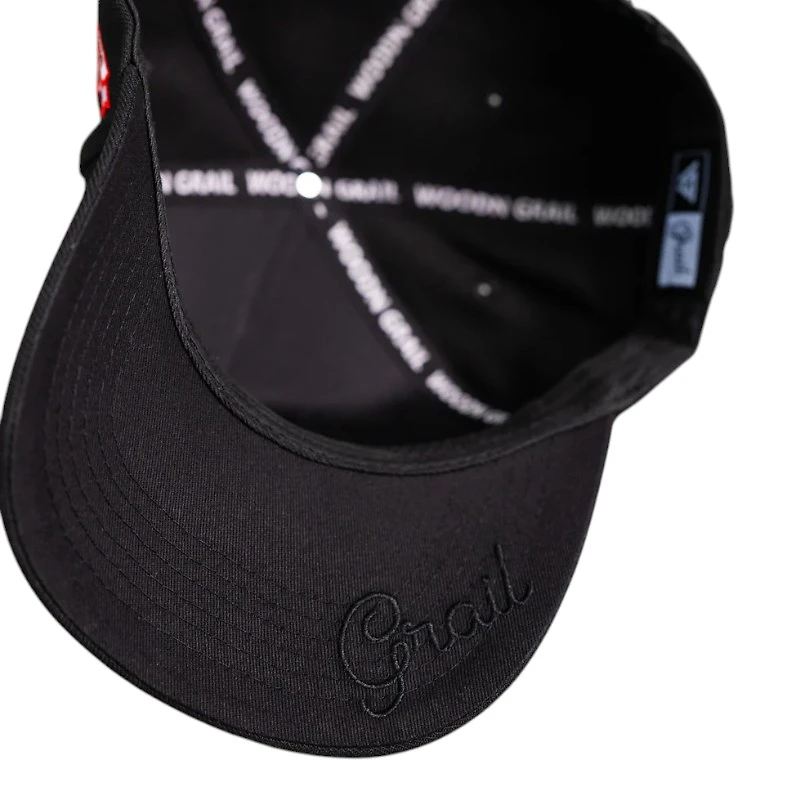 Utah Utes Black Stadium Patch Woodn Grail Snapback Hat